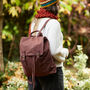 Fair Trade Unisex Canvas Backpack Vegan 100% Cotton, thumbnail 2 of 12