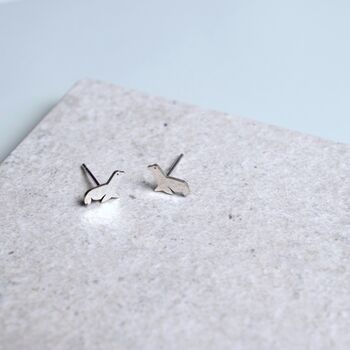 Sterling Silver Seal Stud Earrings, 2 of 6