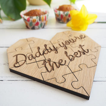 Personalised Heart Shape Wooden Jigsaw Puzzle, 2 of 5