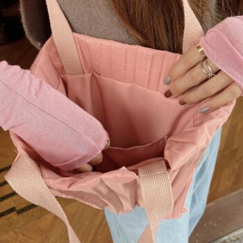 Soft Pleated Small Hand Tote Bag For Girls, 4 of 7