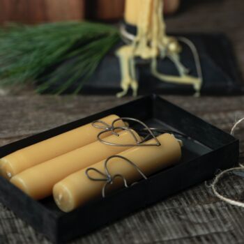 A Bundle Of Six Short Mustard Candles, 3 of 3