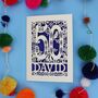 Personalised 50th Birthday Card Papercut Woodland Design, thumbnail 10 of 11
