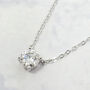 Diamond 1ct Moissanite Crystal Sterling Silver Necklace, thumbnail 1 of 5