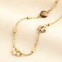 Semi Precious Brown Beaded Long Necklace In Gold Plating, thumbnail 2 of 4