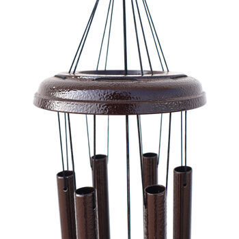 Custom 30 Inch Textured Bronze Wind Chime For Garden Decoration, 9 of 12