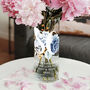 80th Birthday Milestone Watercolour Flowers Glass Vase, thumbnail 1 of 5