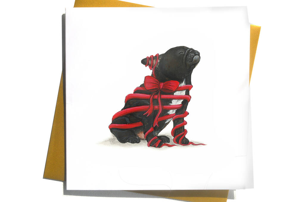 French Bulldog 'Happy Howlidays ' Christmas Card, 1 of 7