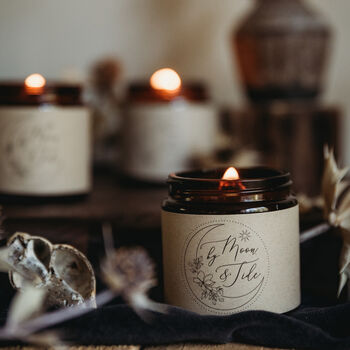 Mind And Spirit Personalised Soy Candle With Wood Wick, 4 of 5