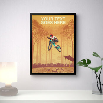 Personalised Mountain Bike Forest Trail Poster, 2 of 6