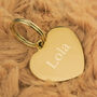 Gold Heart Steel Pet ID Tag, thumbnail 3 of 3