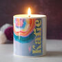 Personalised Rainbow Geodes Any Name Candle, thumbnail 2 of 4