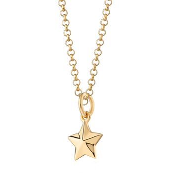 Faceted Star Necklace, Sterling Silver Or Gold Plated, 10 of 10