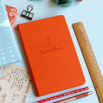 Personalised Floral Scroll Notebook, 2 of 12