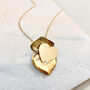 Heart Envelope Locket Necklace With I Love My Family Message, thumbnail 1 of 2