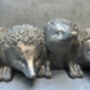 Distressed Silver Hedgehog Planter Cute 33cm Plant Pot, thumbnail 12 of 12