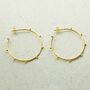 Sterling Silver Large Bobble Hoop Earrings, thumbnail 7 of 9