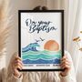 Personalised Coastal Baptism Print, thumbnail 2 of 10