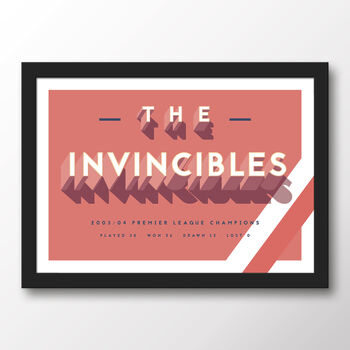 Arsenal 'The Invincibles' Typographic Poster, 7 of 7