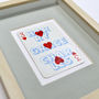 Three's Family Personalised Vintage Playing Card Print, thumbnail 3 of 5