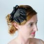 Black Spotted Cocktail Hat 'Ebony', thumbnail 1 of 5