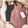 Baby Bobble Knitted Romper In Three Colours, thumbnail 1 of 7
