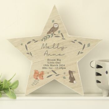 Personalised Woodland Animal Star Ornament, 3 of 4