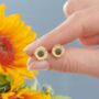Sunflower Gold Vermeil And Silver Studs, thumbnail 1 of 7