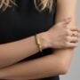 Kin Molten Gold Structured Bangle, thumbnail 2 of 6