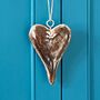 Hand Carved Wooden Heart And Star Decorations, thumbnail 4 of 7