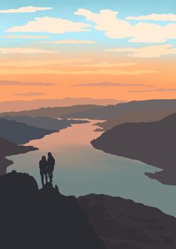 'Sunrise Over The Lake District' A4 Print, 3 of 5
