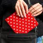 Blue Badge Parking Permit Wallet In Spotty Red, thumbnail 1 of 7