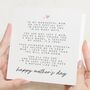Personalised Mother's Day Card With Poem, thumbnail 1 of 7