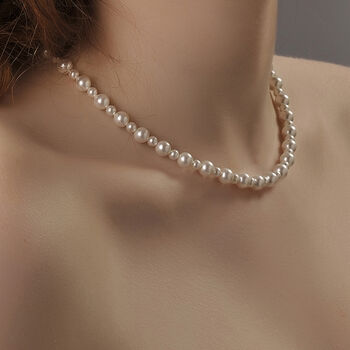 Swarovski Pearl Wedding Necklace, 2 of 3