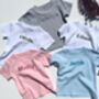 Personalised Premium Crewneck T Shirt Cotton Boys Girls, thumbnail 2 of 10