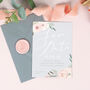 Ella Grey Blush Pink Floral Save The Date Cards, thumbnail 1 of 2