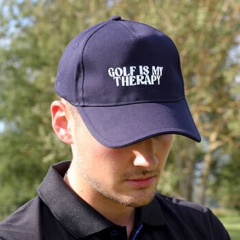 Personalised Golf Is My Therapy Cap For Dad, 2 of 2