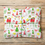 Festive Gnomes Wrapping Paper Roll Or Folded, thumbnail 1 of 3