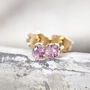 Pink Sapphire Earrings In Silver Or Gold, thumbnail 1 of 12