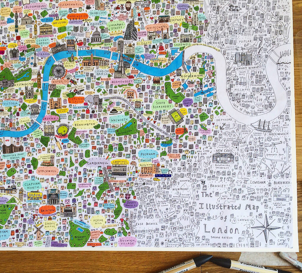 Colour Your Own Map Of London, 1 of 5