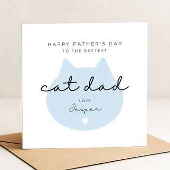 Personalised Cat Dad Father's Day Card, 4 of 8