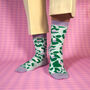 Pastel Leopard Print Socks Set Of Three, thumbnail 2 of 8