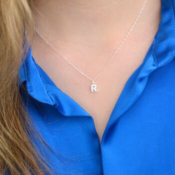 Personalised Sparkle Tiny Initial Necklace, 4 of 6