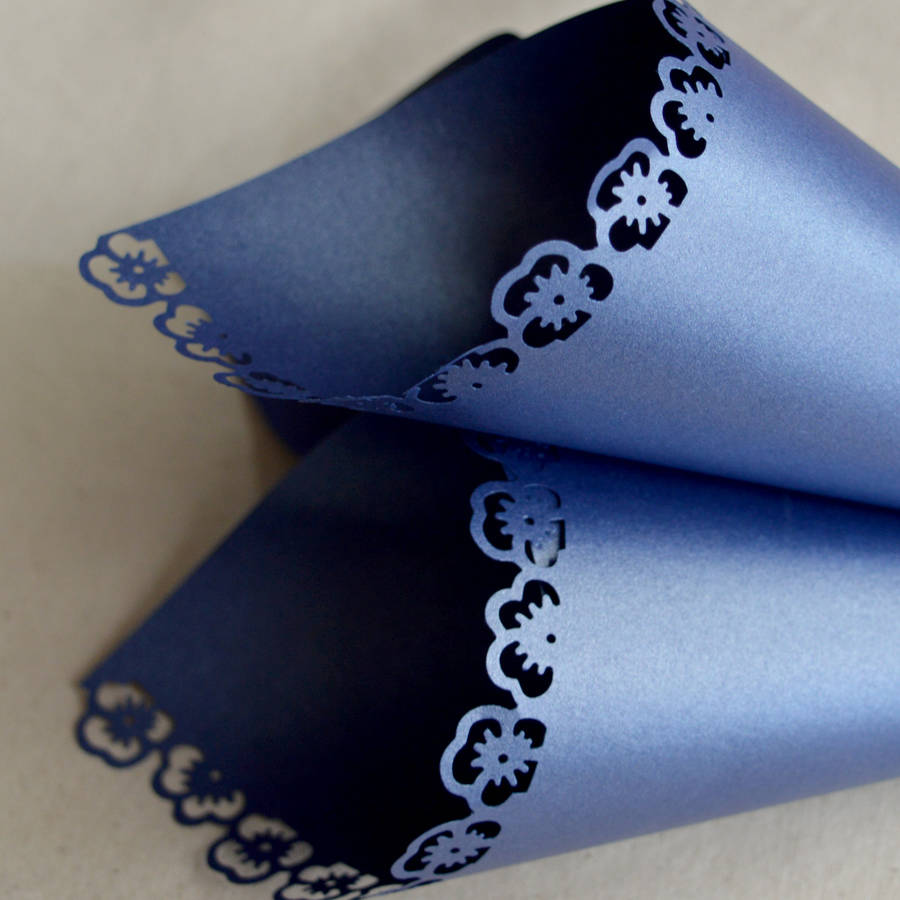 Blue/Navy Confetti Cones With Large Heart Edge By Pink and Turquoise