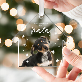Pet's First Christmas Photo Ornament Custom, 6 of 8