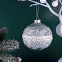 G Decor Ice Clear Glass Pearl Bauble Christmas Decoration, thumbnail 1 of 3