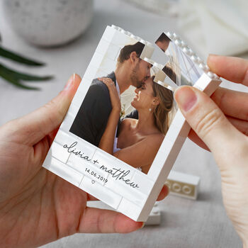 Personalised Couple Memory Block With Photo, 8 of 10