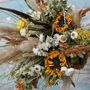 Sunflower Prairie Pampas Dried Flower Wedding Bouquet, thumbnail 4 of 4