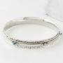 Rajput Serenity Turquoise And Pearl Spinning Bangle, thumbnail 1 of 12