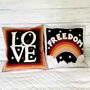 Big Love Cushion In Hand Embroidered Wool, thumbnail 3 of 6