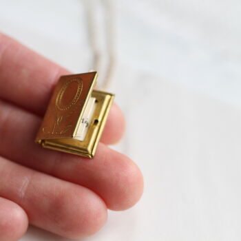 Flower Book Locket Necklace, 3 of 9
